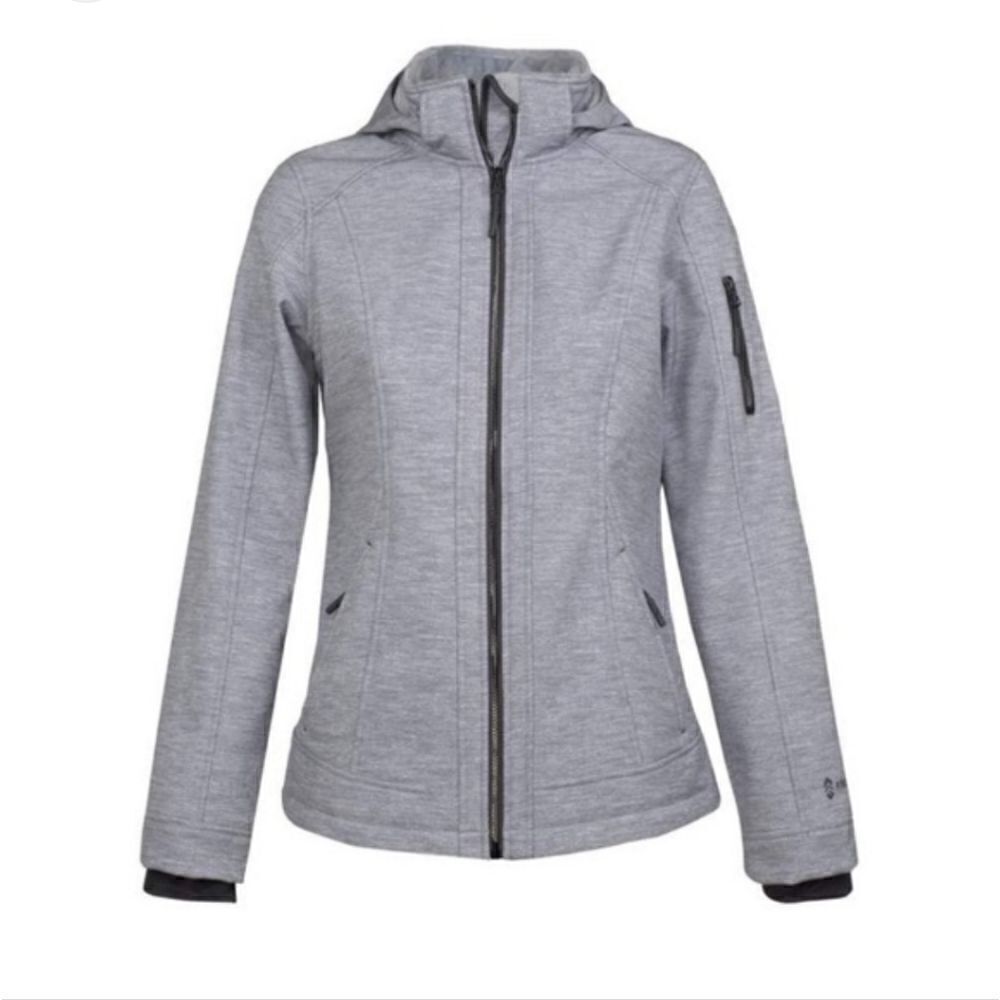 Free Country Aeris II Super Softshell Jacket, Gray, Size Medium - Picture 3 of 15